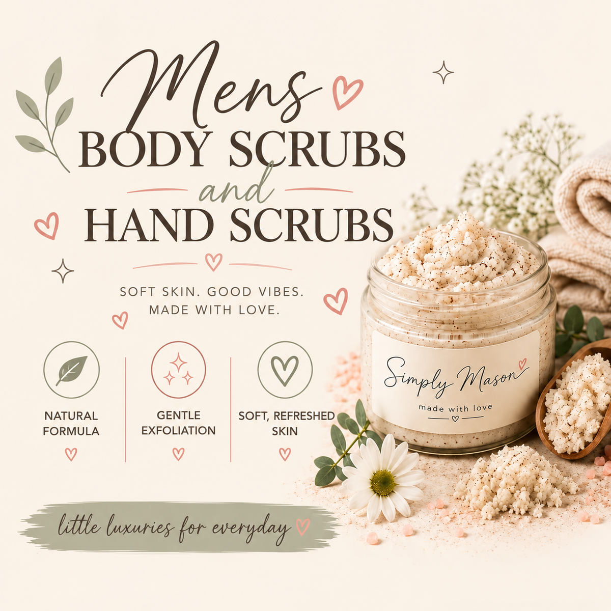 MENS BODY SCRUBS & HAND SCRUB