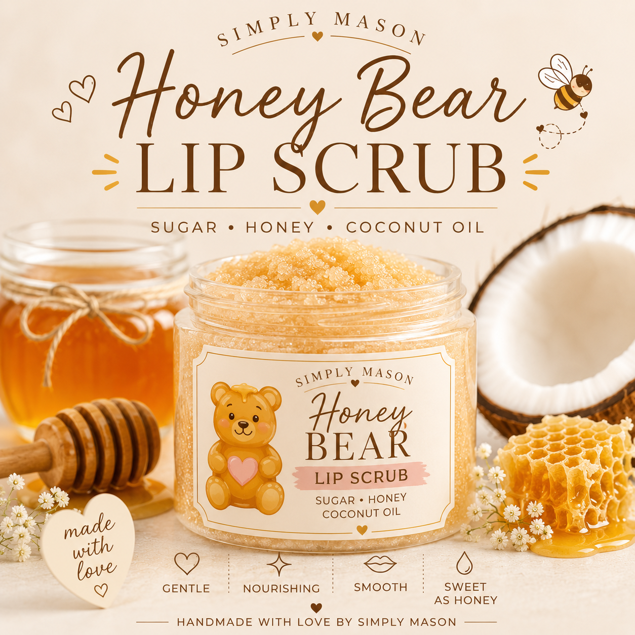 HONEY BEAR LIP SCRUB